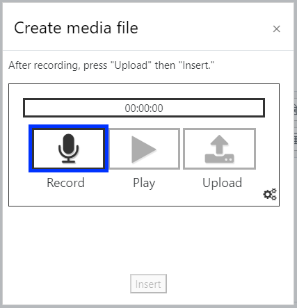 Moodle - Create Media File - Record